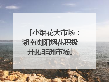 小烟花大市场：湖南浏阳烟花积极开拓非洲市场