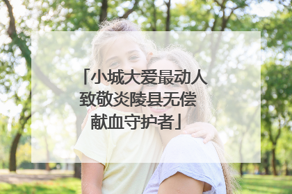 小城大爱最动人 致敬炎陵县无偿献血守护者