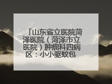 山东省立医院菏泽医院（菏泽市立医院）肿瘤科四病区：小小驱蚊包 暖暖医患情