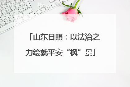 山东日照：以法治之力绘就平安“枫”景