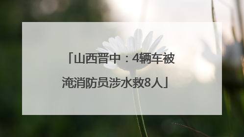 山西晋中：4辆车被淹消防员涉水救8人