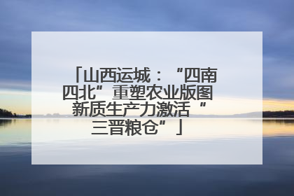 山西运城：“四南四北”重塑农业版图 新质生产力激活“三晋粮仓”