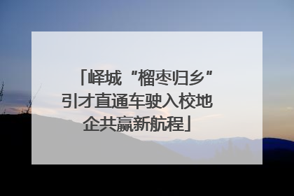峄城“榴枣归乡”引才直通车驶入校地企共赢新航程