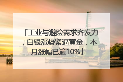 工业与避险需求齐发力，白银涨势紧逼黄金，本月涨幅已逾10%