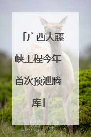 广西大藤峡工程今年首次预泄腾库