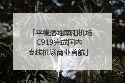 平稳落地南阳机场 C919完成国内支线机场商业首航