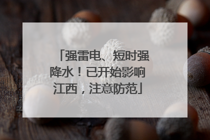 强雷电、短时强降水！已开始影响江西，注意防范