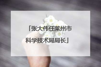 张大伟任莱州市科学技术局局长
