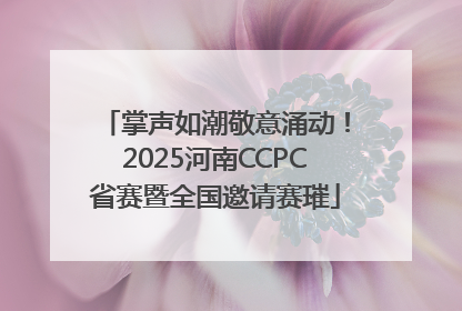 掌声如潮敬意涌动！2025河南CCPC省赛暨全国邀请赛璀