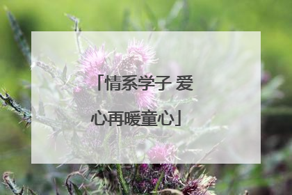 情系学子 爱心再暖童心