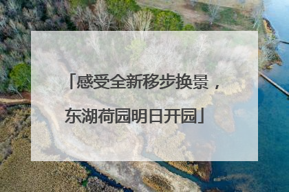 感受全新移步换景，东湖荷园明日开园