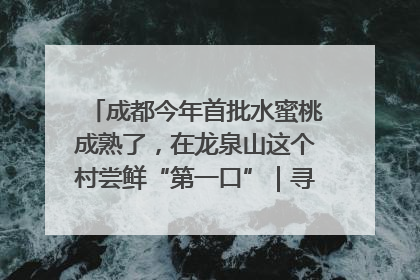 成都今年首批水蜜桃成熟了，在龙泉山这个村尝鲜“第一口”｜寻找和美乡村推荐官