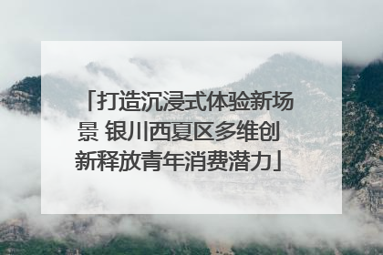 打造沉浸式体验新场景 银川西夏区多维创新释放青年消费潜力