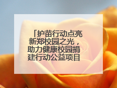 护苗行动点亮新郑校园之光，助力健康校园捐建行动公益项目落地新郑市