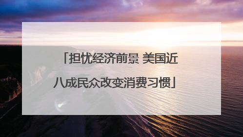 担忧经济前景 美国近八成民众改变消费习惯
