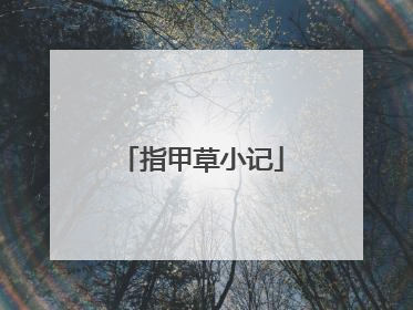 指甲草小记