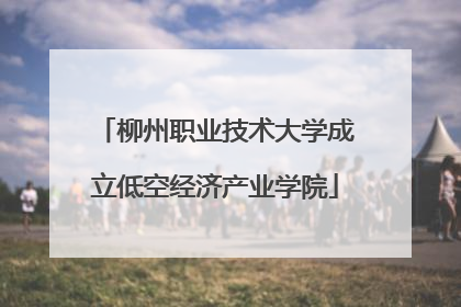 柳州职业技术大学成立低空经济产业学院