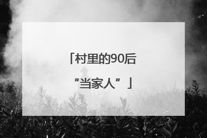 村里的90后“当家人”