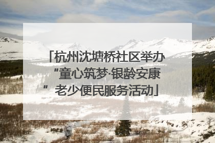 杭州沈塘桥社区举办“童心筑梦·银龄安康”老少便民服务活动