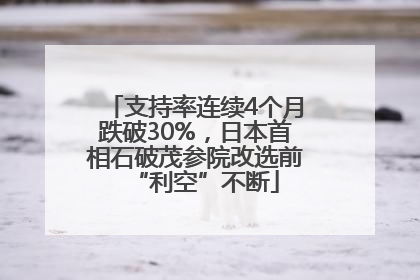 支持率连续4个月跌破30%，日本首相石破茂参院改选前“利空”不断