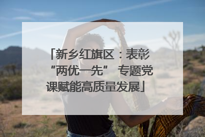 新乡红旗区：表彰 “两优一先” 专题党课赋能高质量发展