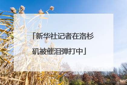 新华社记者在洛杉矶被催泪弹打中