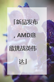 新品发布，AMD意欲挑战英伟达