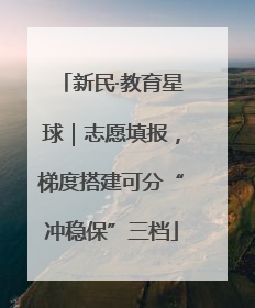 新民·教育星球|志愿填报,梯度搭建可分“冲稳保”三档