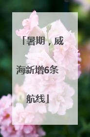 暑期，威海新增6条航线