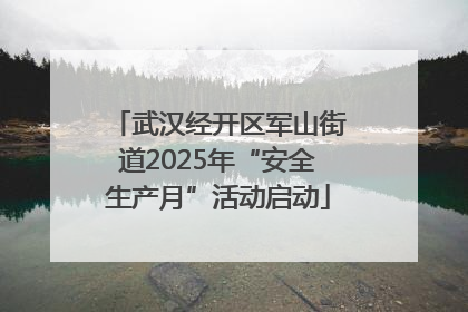 武汉经开区军山街道2025年“安全生产月”活动启动