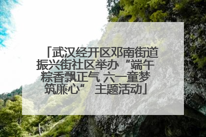 武汉经开区邓南街道振兴街社区举办“端午粽香飘正气 六一童梦筑廉心” 主题活动