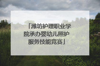 潍坊护理职业学院承办婴幼儿照护服务技能竞赛