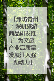 潍坊青州：深耕旅游商品研发推广 为文旅产业高质量发展注入强劲动力