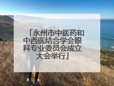 永州市中医药和中西医结合学会眼科专业委员会成立大会举行