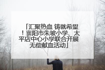 汇聚热血 铸就希望！襄阳市朱坡小学、太平店中心小学联合开展无偿献血活动