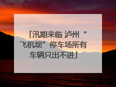 汛期来临 泸州“飞机坝”停车场所有车辆只出不进