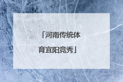 河南传统体育宜阳竞秀