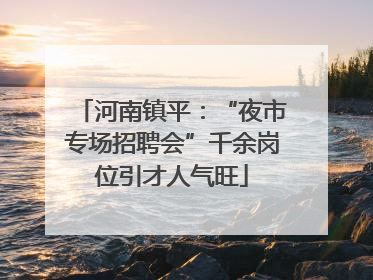 河南镇平：“夜市专场招聘会”千余岗位引才人气旺
