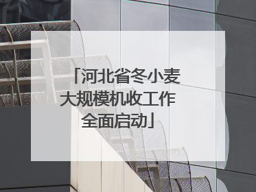 河北省冬小麦大规模机收工作全面启动