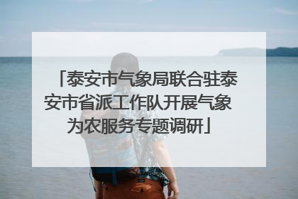 泰安市气象局联合驻泰安市省派工作队开展气象为农服务专题调研
