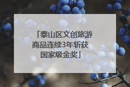 泰山区文创旅游商品连续3年斩获国家级金奖