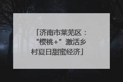 济南市莱芜区：“樱桃+”激活乡村夏日甜蜜经济