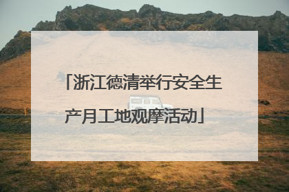 浙江德清举行安全生产月工地观摩活动