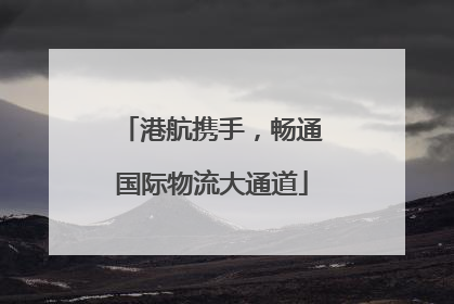 港航携手，畅通国际物流大通道