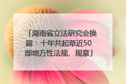 湖南省立法研究会换届：十年共起草近50部地方性法规、规章