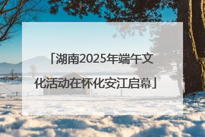 湖南2025年端午文化活动在怀化安江启幕