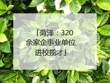 菏泽：320余家企事业单位进校揽才
