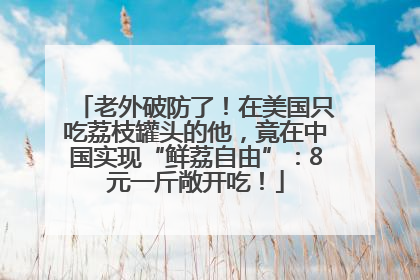 老外破防了！在美国只吃荔枝罐头的他，竟在中国实现“鲜荔自由”：8元一斤敞开吃！