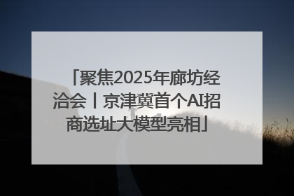 聚焦2025年廊坊经洽会丨京津冀首个AI招商选址大模型亮相