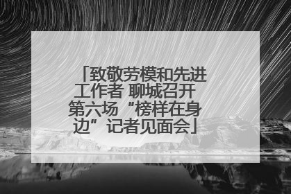 致敬劳模和先进工作者 聊城召开第六场“榜样在身边”记者见面会